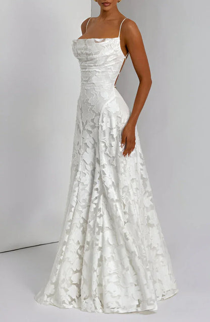 Women's Floral Maxi Gown | Cowl Neck