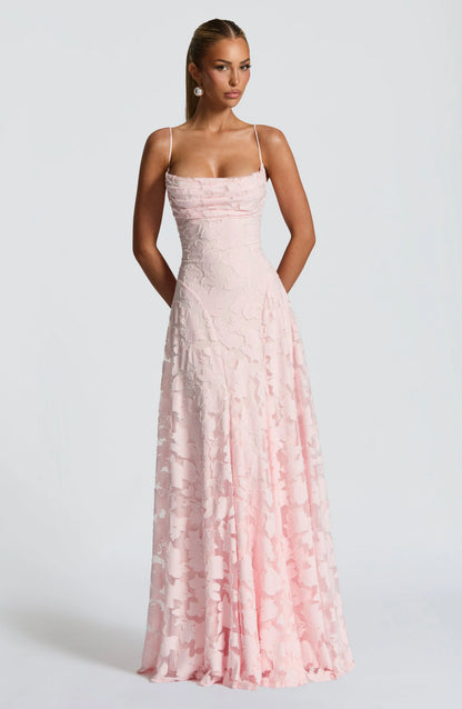 Women's Floral Maxi Gown | Cowl Neck