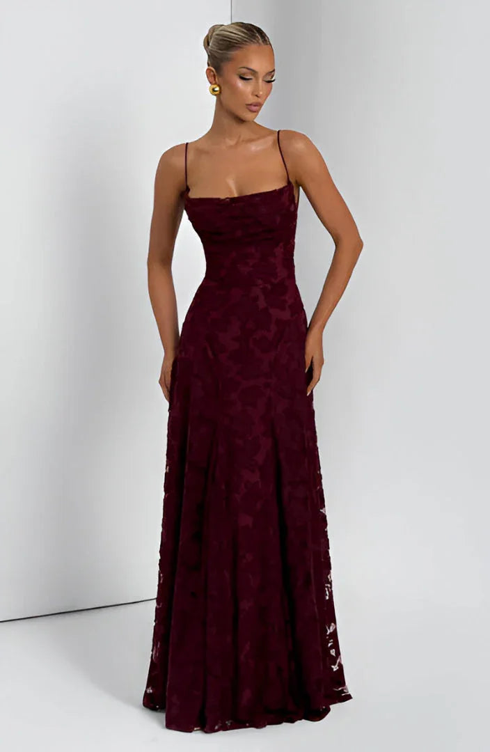 Women's Floral Maxi Gown | Cowl Neck